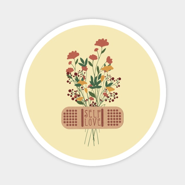 Self Love Floral Bandage Magnet by The WYLD Tribe